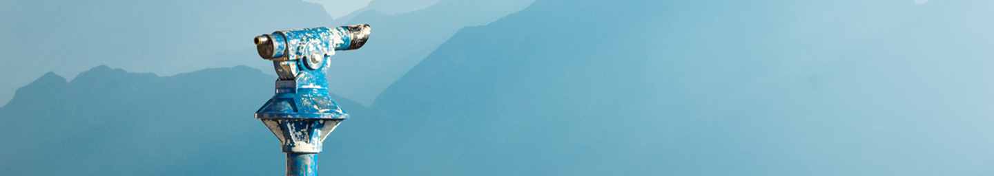 Planning image for detail page, showing a telescope with mountains in the background